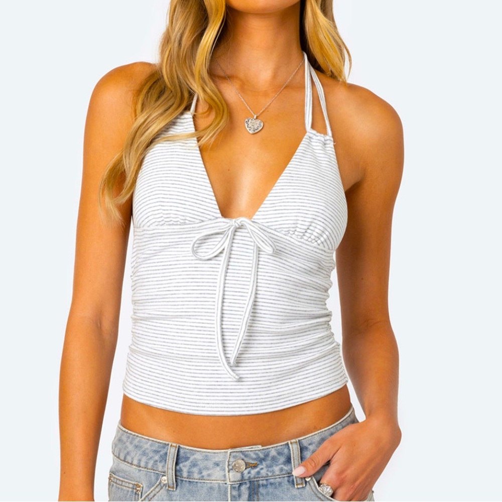 Edikted Striped Halter Top